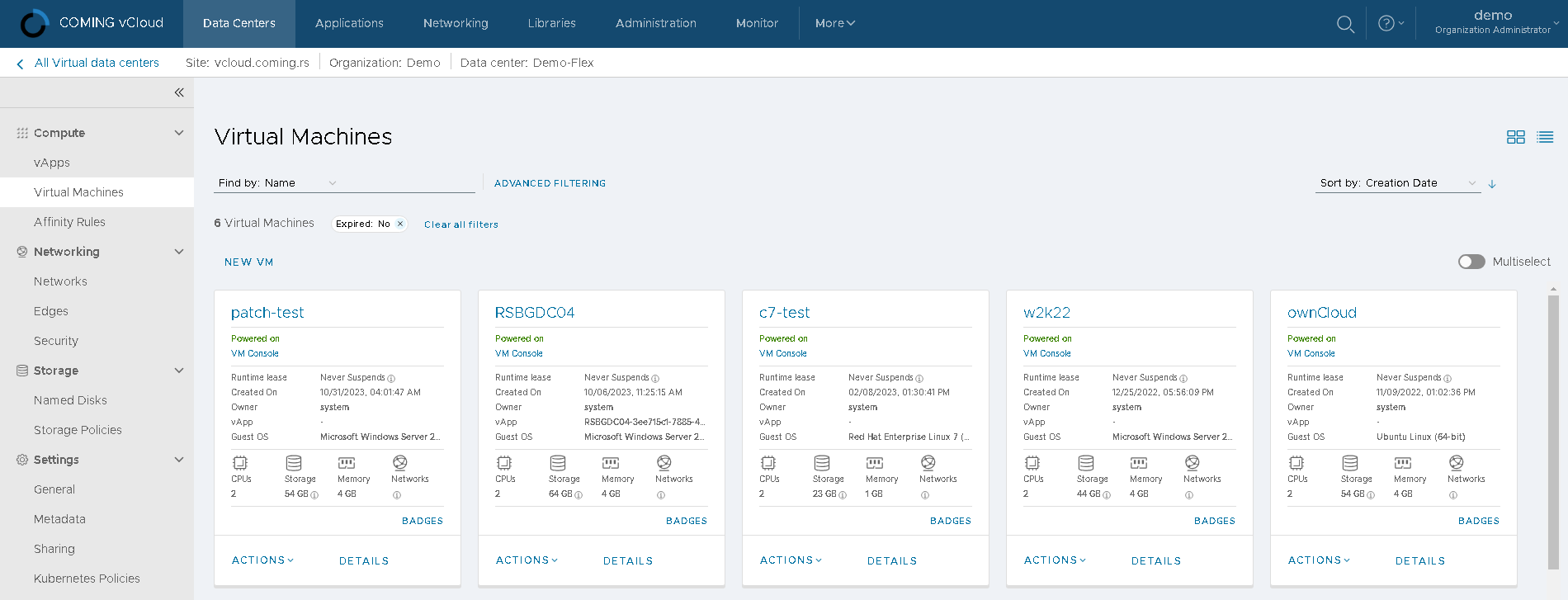 access-and-nav-vm-list