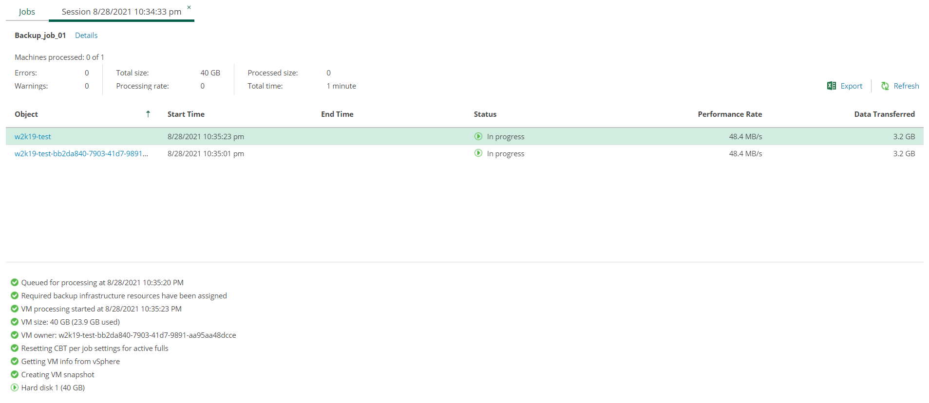 vprotect-jobs-management-status